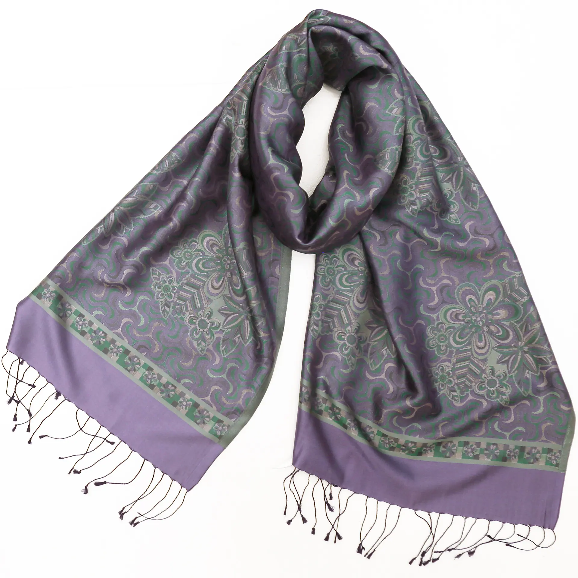 シルクストール/大判/薄手/幾何学/紫|ストール専門店NaturalLounge シルクストール/大判/薄手/幾何学/紫|ストール専門店NaturalLounge